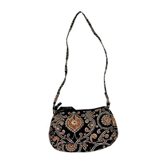 Vera Bradley Shoulder Bag Womens Small Brown Quilted Coffee Latte - Picture 7 of 8
